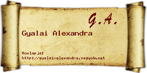 Gyalai Alexandra névjegykártya